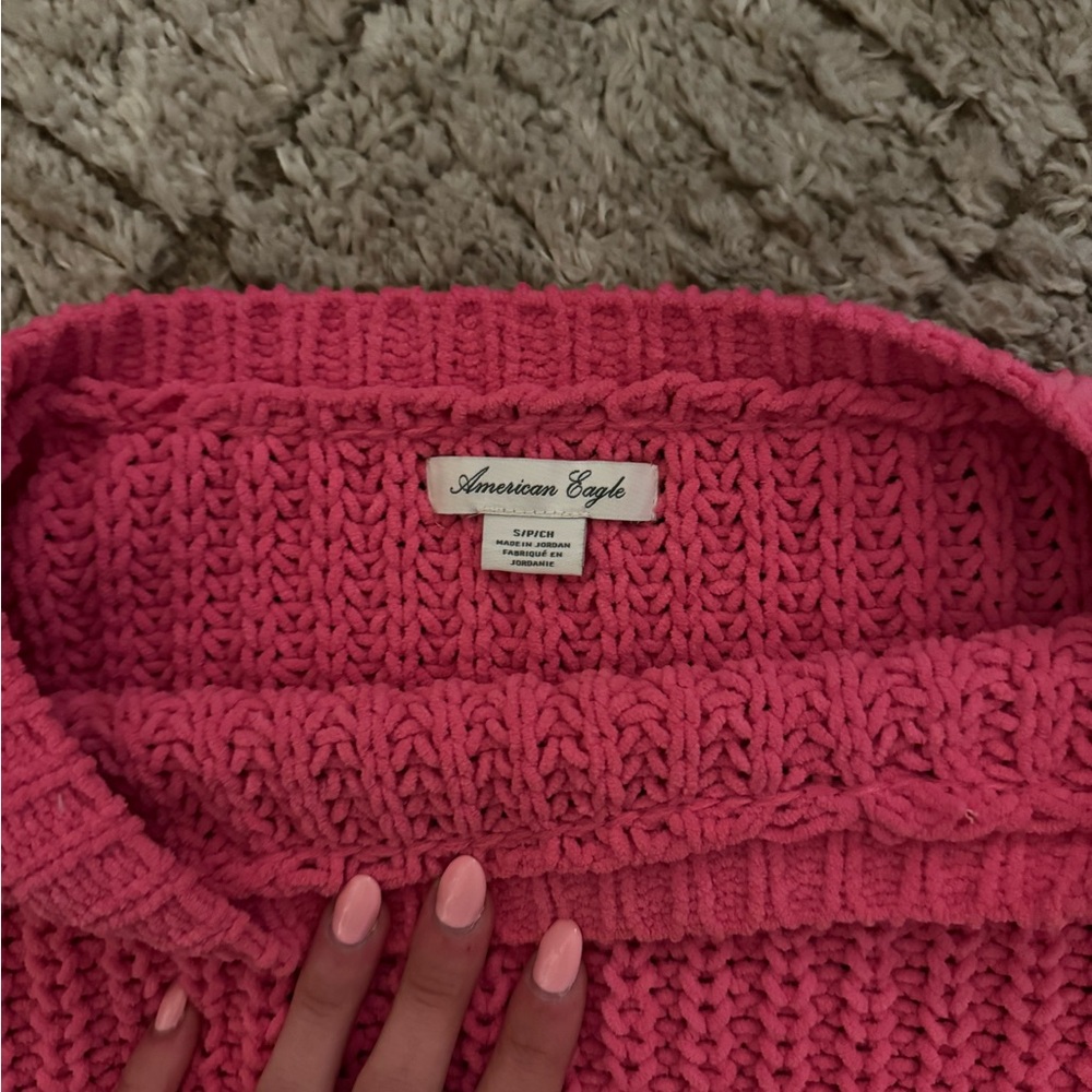 Pink American eagle sweater